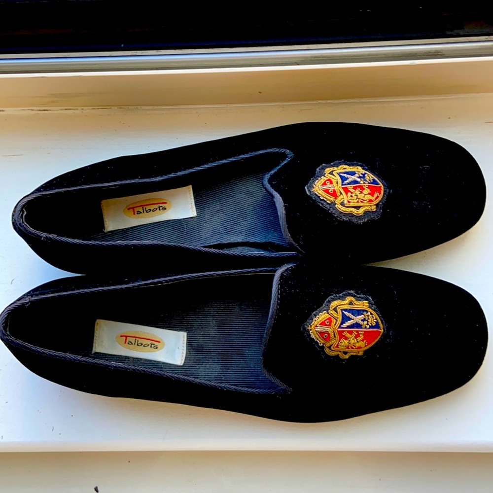 Talbots black velvet flats